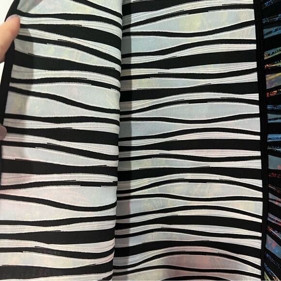 Clara Sun Woo Abstract Blazer Jacket Womens Large Colorful 3/4 Sleeve Artsy - Picture 3 of 6